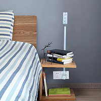 Outlet listrik Extender akses Outlet listrik yang sulit dijangkau Charger Dinding soket daya digunakan di belakang sofa meja meja dan banyak lagi