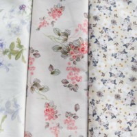 Tissu imprimé numérique floral 100 % coton, respirant, haute résolution, sans MOQ, le mieux noté, pour robes personnalisées et boutiques (par la yard)