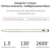 Stylet USI pour Microsoft Surface avec 4096 niveaux de pression, aluminium blanc/noir, 10 heures d'autonomie