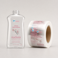 Étiquette personnalisée transparente en PET pour flacon de soin de la peau, autocollant transparent pour lotion corporelle, étiquette d'emballage cosmétique