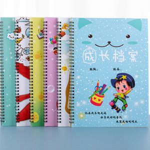 A4 Growth Record Notebook For Preschool And Primary School Children Spiral Bound Colorful Pages With Cartoon Cover - Product Image 4