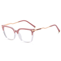 MS 81536 2024 Nuevas mujeres TR90 + Marco de anteojos de metal Óptico Anti-Gafas de luz azul Gafas Diseño brillante colorido Logotipo personalizado