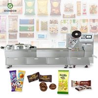 Automatische wikkelmachine voor pita brood, koekjes, biscuits, wafels, de beste verpakkingsmachine voor ijs en taarten.