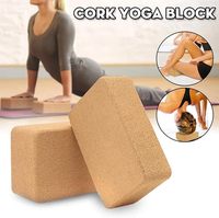 Bloque de Yoga de Corcho de Alta Densidad, Antideslizante, Ecológico, Diseño Minimalista para Ejercicios de Fitness y Desarrollo Corporal