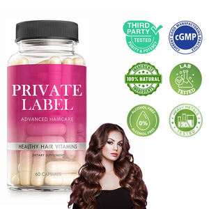 Vitaminas Personalizables para el Crecimiento del Cabello con Biotina y <span class=keywords><strong>Amino</strong></span>ácidos, Marca Privada, Vitaminas de Colágeno para el Crecimiento del Cabello, 60 Cápsulas - Product Image 4
