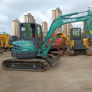 Mini-excavatrice d'origine de 5 tonnes à vendre, mini-excavatrice hydraulique d'occasion Kobelco, machine Kobelco Sk55 - Product Image 5