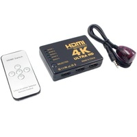 Conmutador HDMI de 5 puertos 4K x 2K 5x1 Caja de interruptores con control remoto Uso de audio