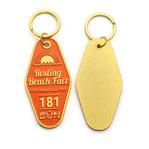 LLavero de metal esmaltado con logo personalizado para habitación de hotel, llavero con número para habitación de hotel - Product Image 3