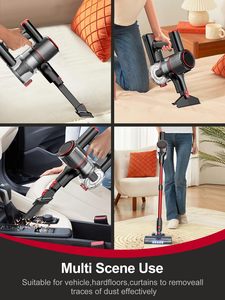 <span class=keywords><strong>Aspirateur</strong></span> Balai Sans Fil Léger avec Filtre HEPA, Lumières LED, Autoportant, Brosse Anti-nœuds pour Cheveux, 12/27KPA - Product Image 4
