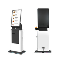 Kiosque d'enregistrement d'hôtel avec écran tactile, système Android, sur pied, accepteur de monnaie, lecteur de code QR, lecteur de code-barres, utilisation en intérieur, SDK