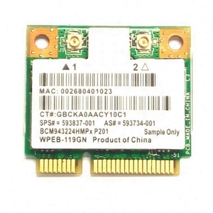 BCM943224HMP BCM43224HMS Tarjeta de Red Inalámbrica WIFI de 300 Mbps Mini PCI-E 2.4G y 5G 802.11a/b/g/n - Product Image 1