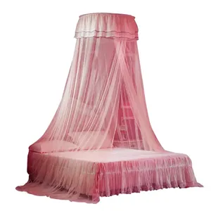 Nouveau modèle de moustiquaire et auvent de lit en forme de dôme à double couche pour l'installation au plafond domestique pas besoin de trous de perforation - Product Image 5