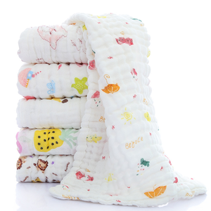 Toalla de algodón de 6 capas para <span class=keywords><strong>bebé</strong></span> <span class=keywords><strong>recién</strong></span> <span class=keywords><strong>nacido</strong></span>, toalla de cara para niño pequeño, Baberos de baño de mano, pañuelo, toalla suave de 25x50cm - Product Image 2