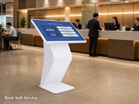 Kiosque tactile sur pied 43 pouces, écran interactif Android, kiosque numérique de recherche d'itinéraire en libre-service