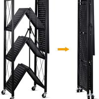 Étagère de rangement pliable en métal pour cuisine, salle de bain, salon - Installation facile - Idéale pour vaisselle, micro-ondes, épices