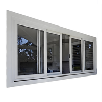 Fenêtre coulissante de cuisine en alliage d'aluminium traditionnel de haute qualité, solution manuelle coupe-vent complète pour villa, appartement, hôtel