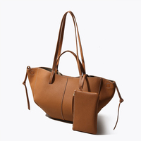 Sac fourre-tout de luxe en cuir véritable pour femme, style minimaliste, collection 2026, sac à bandoulière tendance, fabrication sur mesure OEM ODM, vente en gros