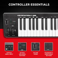 Clavier contrôleur USB M-AUDIO Keystation 61 MK3 61 touches avec commandes assignables, roues de pitch/modulation et logiciel