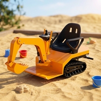 Mini-excavatrice électrique Leduole LT-2 pour enfants, construction en fibre de verre, utilisation en extérieur et en intérieur