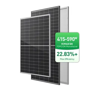 Panel solar monocristalino bifacial Topcon chino 500W 530W 540W 550W Panel solar de vidrio doble para la venta