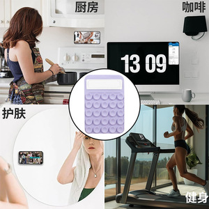 Support de téléphone avec ventouse, support magnétique pour tableau de bord de voiture, en silicone rose, violet, blanc, compatible avec iPhone - Product Image 3