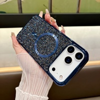 Coque de téléphone portable magnétique à strass et diamants colorés pour iPhone 17 Air et 16 Pro Max, design plein écran, mille diamants