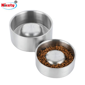 Bols <span class=keywords><strong>d</strong></span>'alimentation pour animaux de compagnie en acier inoxydable à double paroi de 800ml isolés sous vide écologiques pour chiens et chats - Product Image 2