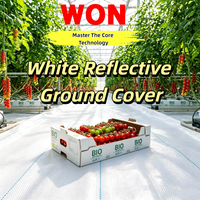 Toile de paillage réfléchissante blanche WON pour serres et vergers – Tissu anti-mauvaises herbes personnalisé traité anti-UV pour arbres fruitiers