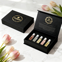 Boîte d'emballage d'échantillons de parfum écologique et élégante - Boîte de test de parfum avec fermeture magnétique, structure rigide, épaisseur de 2 mm