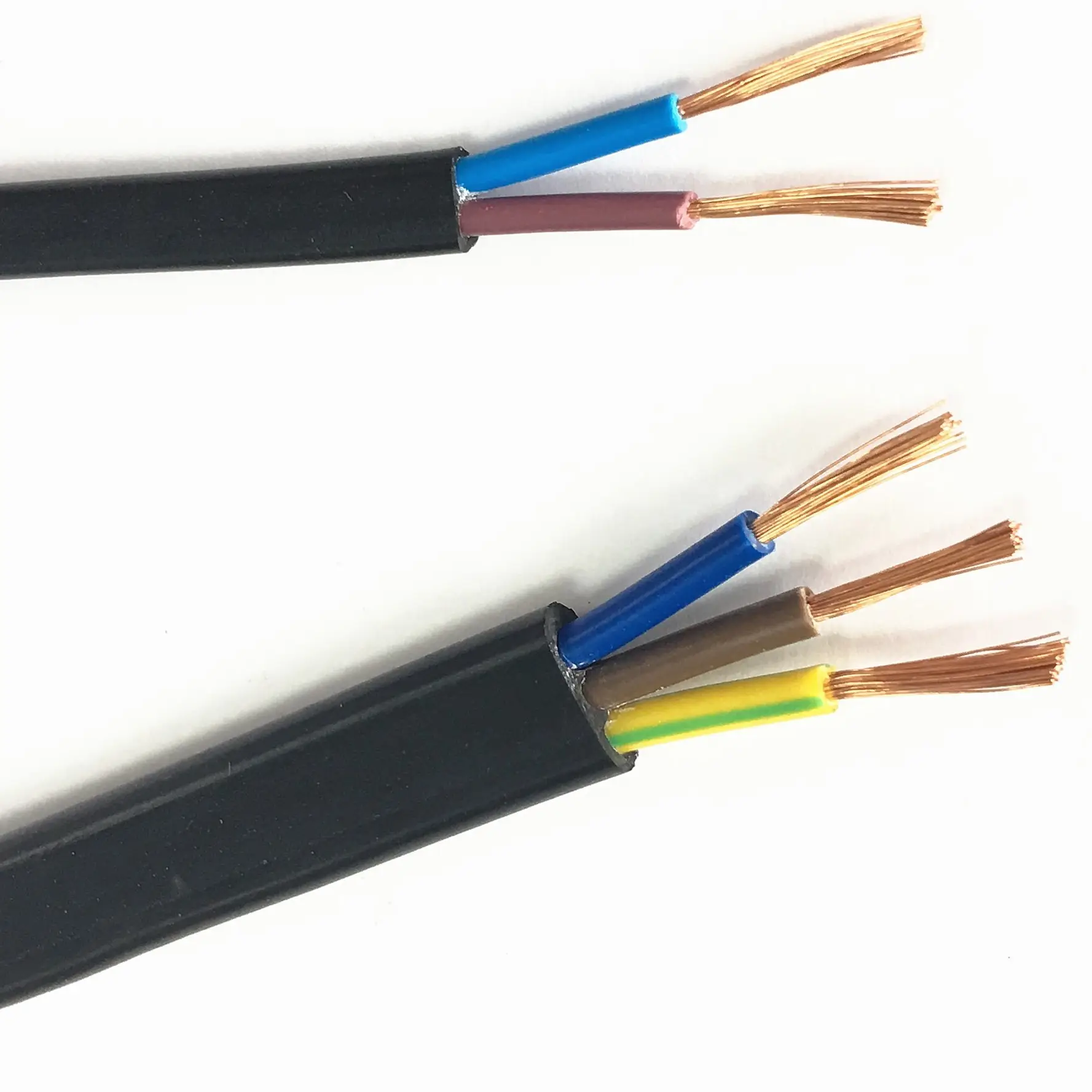 0.5mm 1mm 1.5mm 2.5mm 4mm Pvc RVVB Flexible Flat Sheath Cable Factory 2*0.5-3*6mm2 2 Core 3 Core cable