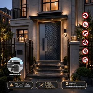 <span class=keywords><strong>Puerta</strong></span> Pivotante de <span class=keywords><strong>Entrada</strong></span> de Aleación de Aluminio para Casas, Apartamentos, Hoteles y Villas - <span class=keywords><strong>Puerta</strong></span> de <span class=keywords><strong>Entrada</strong></span> Impermeable - Product Image 6