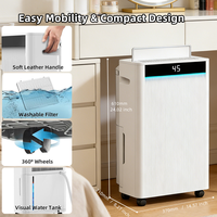 Absorbeur d'humidité électrique déshumidificateur domestique 20L avec drainage continu et dégivrage automatique