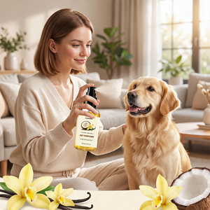 Spray Parfumé <span class=keywords><strong>pour</strong></span> Animaux – Élimine les <span class=keywords><strong>Puces</strong></span> et les Odeurs, Brume Lissante <span class=keywords><strong>pour</strong></span> Chiens et Chats à Poil Long ou Court, Coco Vanille, Écologique, <span class=keywords><strong>Anti</strong></span>-Statique <span class=keywords><strong>pour</strong></span> le Pelage - Product Image 2