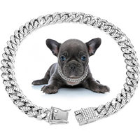 Collar y Correa para Perro de Acero Inoxidable 316L Chapado en Oro, Diseño Grueso Cubano, Estilo Clásico Occidental