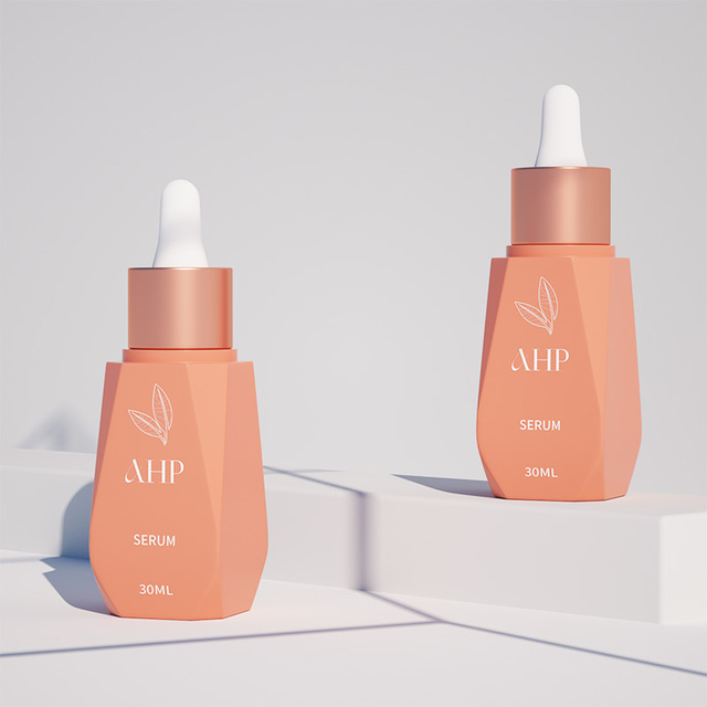 Free Sample Skincare Packaging Bottles 30ml 50ml clear Plastic Facial Serum Bottle with Dropper for Essential Oil Container