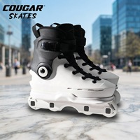 Patins à roulettes en ligne Factory Aggressive, gris mat, doublure camouflage, boucle métallique sécurisée, roues en PU, pour adulte, freestyle, street