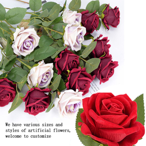 Faux Pétales de Rose Artificiels Multicolores Rouge Bleu Violet Argent Jaune Marron Orange Vert <span class=keywords><strong>Noir</strong></span> Or Soie Unique Fleur - Product Image 3