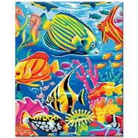 Набор по номерам Рыбы Cartoon Hand Painted DIY Gift для детей Ocean Animals