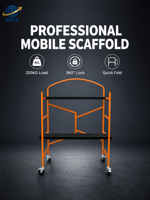 Plateforme mobile pliable en acier Q235 avec roulettes et échelle pour l'entretien domestique en intérieur