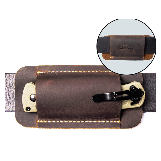 Factory Custom Handmade Genuine Leather Tool Sheath EDC Multi-tool Holster Belt Loop Pouch Outdoor Camping Gear Durable