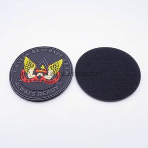 Patchs 3D en PVC et silicone personnalisés en gros avec logo de dessin animé pour vêtements d'enfants, à coudre ou à coller (autocollants tactiques souples) - Product Image 5