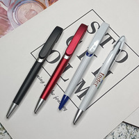 Stylo à bille promotionnel personnalisé bon marché en plastique Cliquez sur grand Clip stylos à bille avec impression de Logo cadeau publicitaire