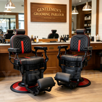 Fauteuil de Barbier Hydraulique Robuste, Vente en Gros, Logo Personnalisé, Inclinable, Mobilier de Salon de Luxe pour Institut de Beauté et Spa, Certifié CE