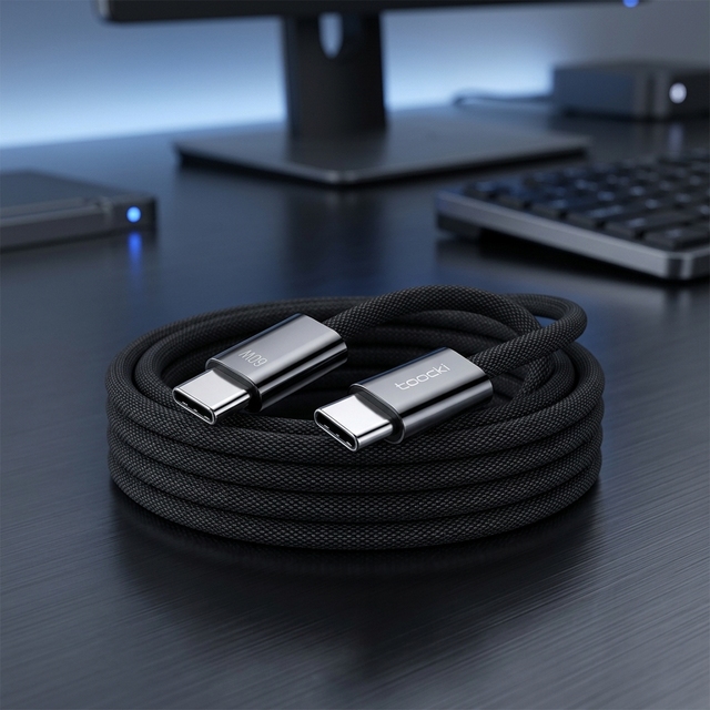 Toocki Long-Reach Cable USB-C to USB-C ABS Shell Blind Plug Suitable for Sofa/Bedside Tablet Charging