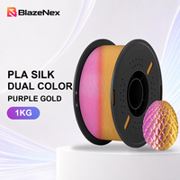 Filamen Printer 3D PLA Pro High-Toughness Dual Color 1KG Permukaan Mengkilap BlazeNex Warna Tergantung Sudut 1.75mm Desktop FDM