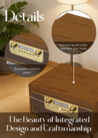 Tourne-disque vinyle haute fidélité avec haut-parleurs intégrés, préampli phono, cartouche magnétique pour construction en bois 5.1