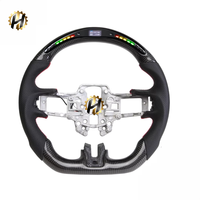 Volant en fibre de carbone LED Rpm pour Ford Mustang, volant Ecoboost Gt Shelby 2018 2019 2020 2021 2022 2023, stock USA