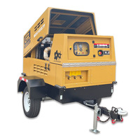 Compresseur d'air diesel mobile fourni par l'usine GTL, de 55 CFM à 1250 CFM, avec moteur Cummins / Perkins