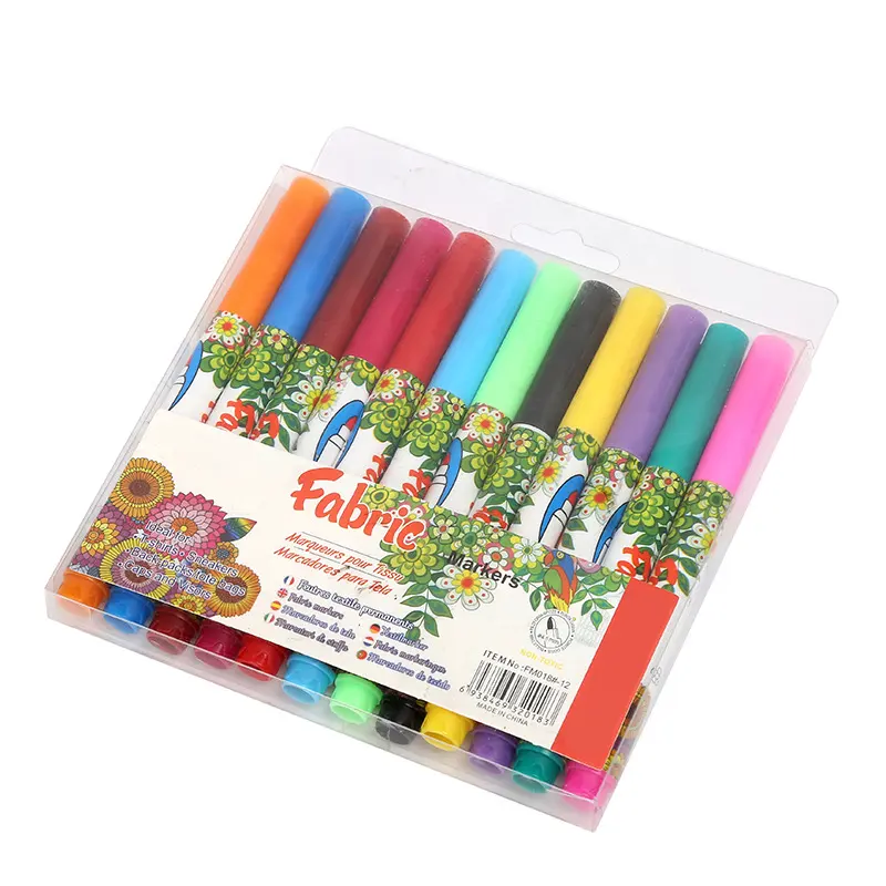 12 Color Non-toxic Magical Coloring Pens Fun Fabric Marker Painting On Clothes