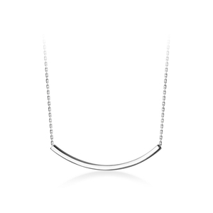 925 Sterling Bạc Thời Trang Đơn Giản Hình Học Vuông Ống Liên Kết Chuỗi Choker Vòng Cổ Cho Phụ Nữ Đảng Đồ Trang Sức Mỹ - Product Image 1